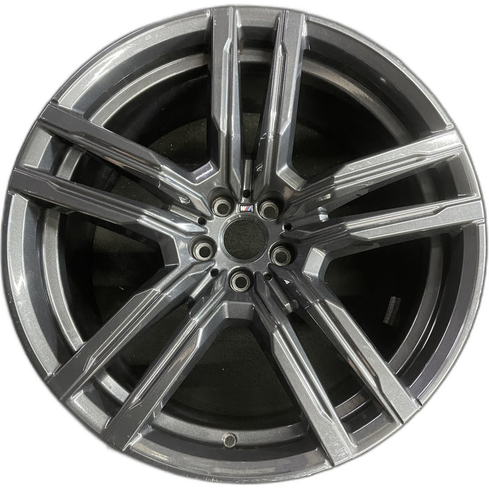 21" BMW X5M 21-24 21x10.5, 10 spoke, 5 split spoke Original OEM Wheel Rim - Front View