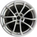 19" CORVETTE 12 19x10, front, 10 spoke, silver Original OEM Wheel Rim - Front View