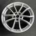 19" CORVETTE 12 19x10, front, 10 spoke, silver Original OEM Wheel Rim - Side Profile