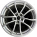 19" CORVETTE 12 19x10, front, 10 spoke, silver Original OEM Wheel Rim - Front View