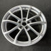 19" CORVETTE 12 19x10, front, 10 spoke, silver Original OEM Wheel Rim - Side Profile