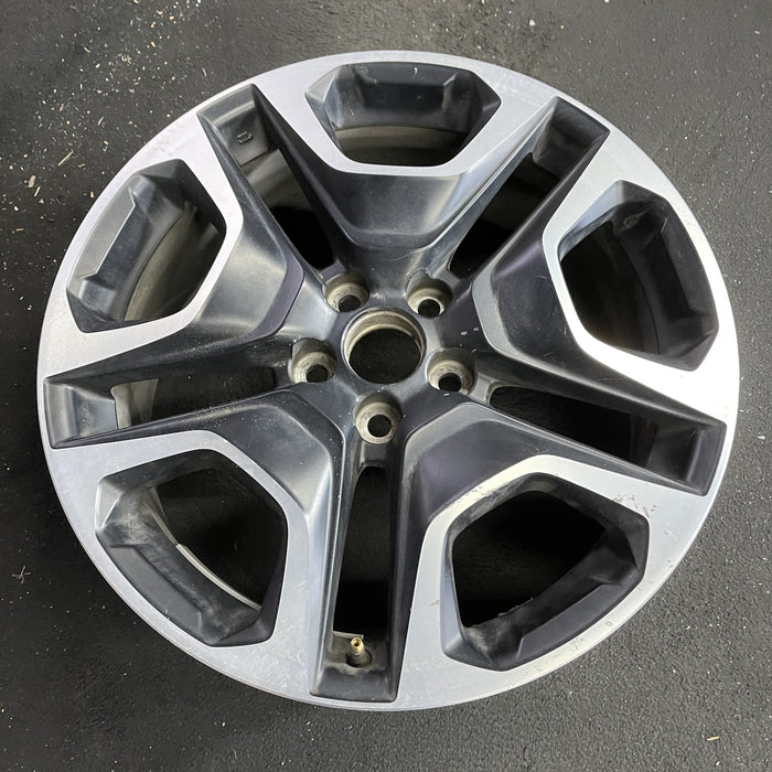 19" RAV4 19-20 19x7.5 , , matte black inlay Original OEM Wheel Rim - Side Profile