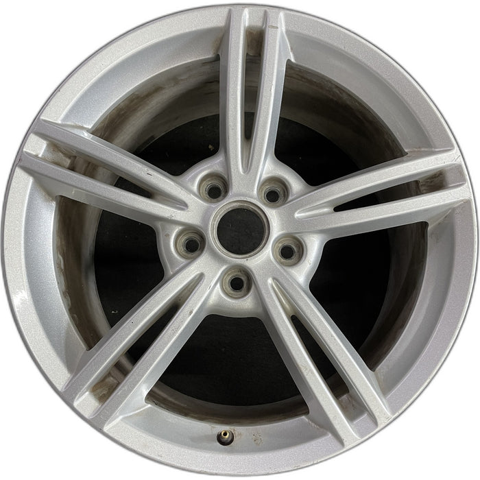 19" CORVETTE 08 19x10 , 5 double spoke, silver Original OEM Wheel Rim - Front View