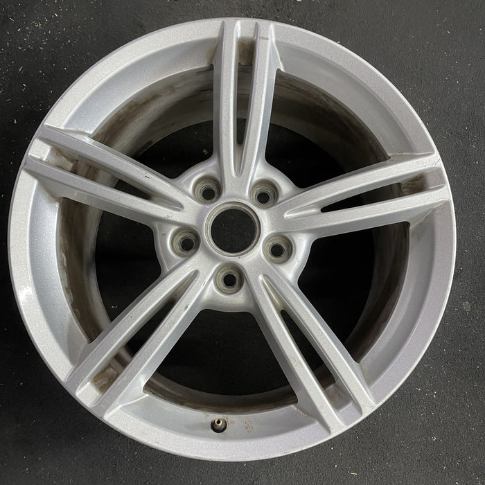 19" CORVETTE 08 19x10 , 5 double spoke, silver Original OEM Wheel Rim - Angle View