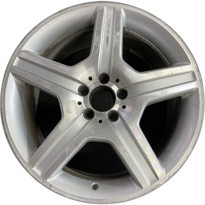 19" MERCEDES S-CLASS 07 221 Type; S550, 19x9.5, 5 spoke Original OEM Wheel Rim - Front View