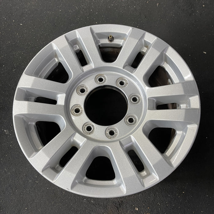 18" FORD F250SD PICKUP 17 18x8 , aluminum, 12 spoke , silver Original OEM Wheel - Close-Up Detail