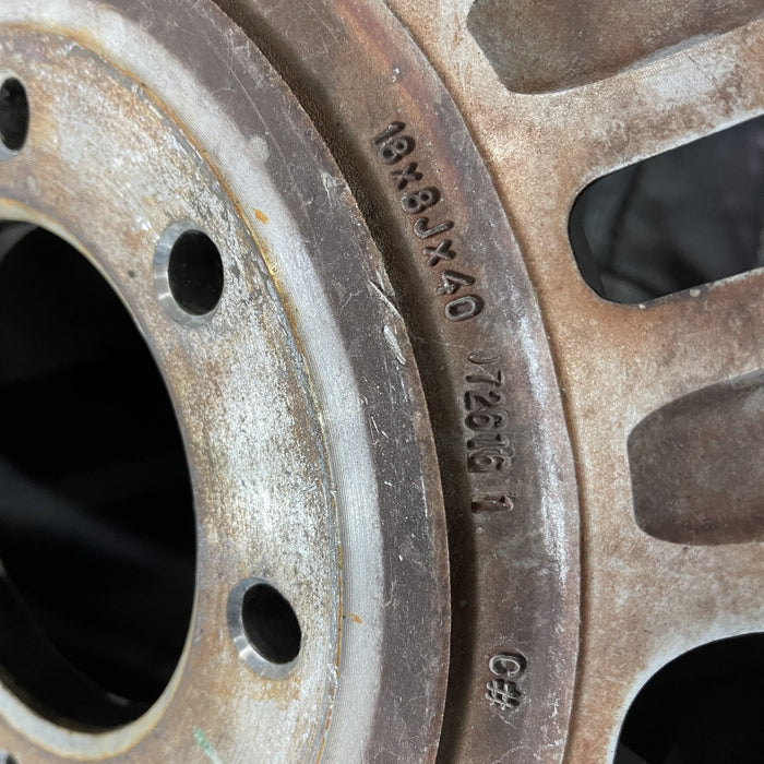 18" FORD F250SD PICKUP 17 18x8 , aluminum, 12 spoke , silver Original OEM Wheel Rim