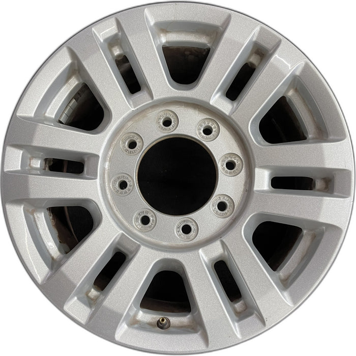 18" FORD F250SD PICKUP 17 18x8 , aluminum, 12 spoke , silver Original OEM Wheel - Front View