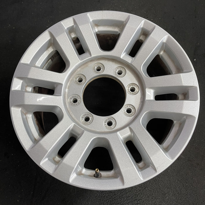 18" FORD F250SD PICKUP 17 18x8 , aluminum, 12 spoke , silver Original OEM Wheel - Side Profile