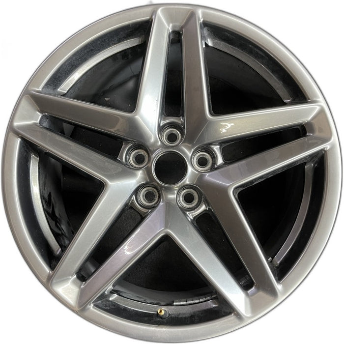19" MUSTANG 24 19x8.5 5 spoke split spoke silver Original OEM Wheel Rim - Front View
