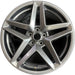 19" MUSTANG 24 19x8.5 5 spoke split spoke silver Original OEM Wheel Rim - Front View