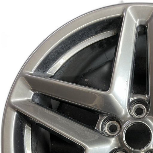 19" MUSTANG 24 19x8.5 5 spoke split spoke silver Original OEM Wheel Rim - Angle View
