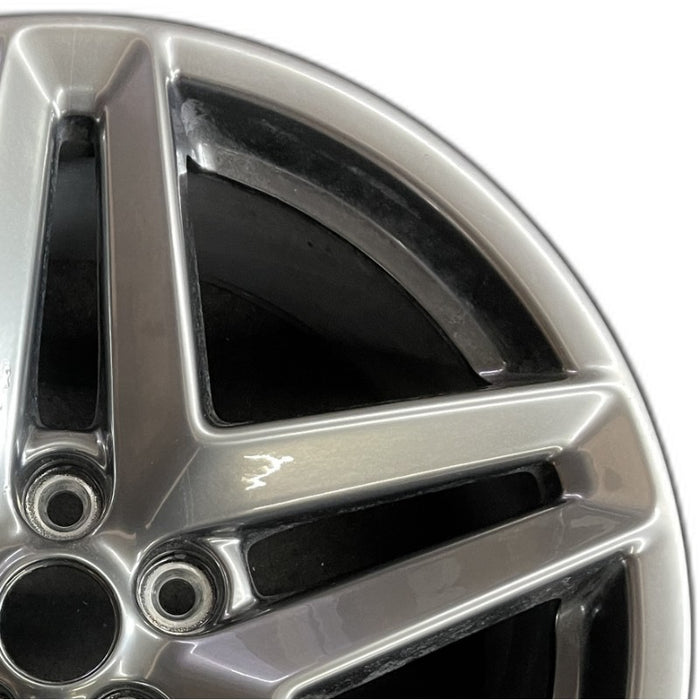 19" MUSTANG 24 19x8.5 5 spoke split spoke silver Original OEM Wheel Rim - Side Profile
