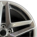 19" MUSTANG 24 19x8.5 5 spoke split spoke silver Original OEM Wheel Rim - Side Profile