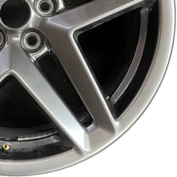 19" MUSTANG 24 19x8.5 5 spoke split spoke silver Original OEM Wheel Rim - Close-Up Detail