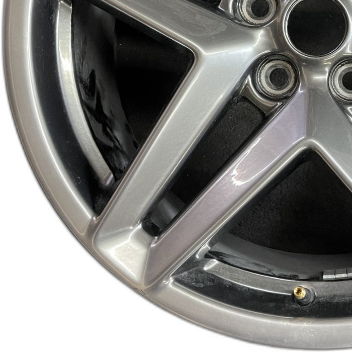 19" MUSTANG 24 19x8.5 5 spoke split spoke silver Original OEM Wheel Rim - Back View