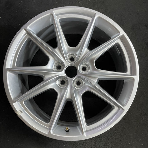 19" MUSTANG 24 19x8.5, , V spoke Original OEM Wheel Rim - Angle View