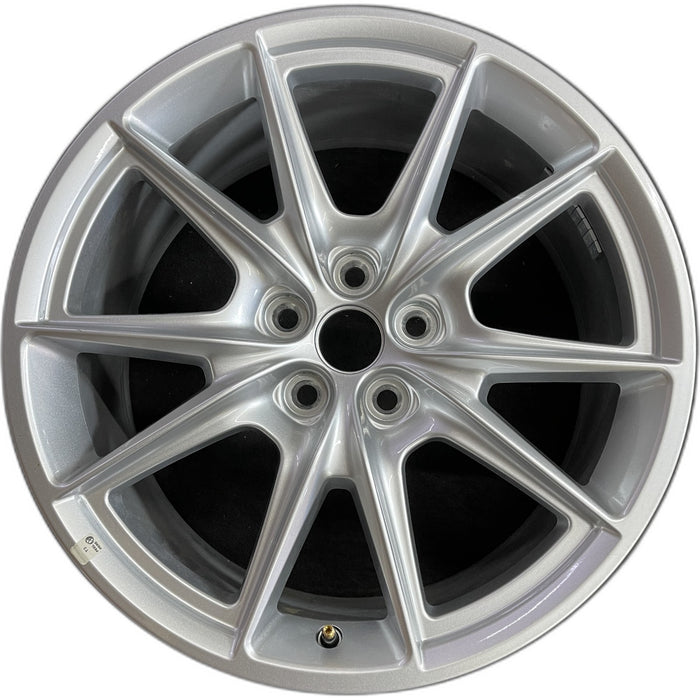 19" MUSTANG 24 19x8.5, , V spoke Original OEM Wheel Rim - Front View