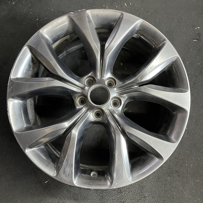 19" 200 15-17 , alloy, 19x8, fully black Original OEM Wheel Rim - Angle View