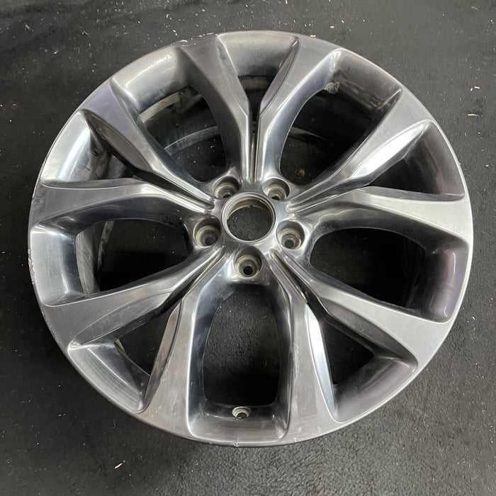 19" 200 15-17 , alloy, 19x8, fully black Original OEM Wheel Rim - Side Profile