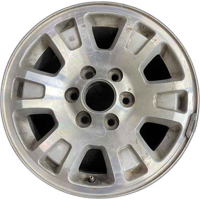 17" SIERRA 1500 PICKUP 05-06 17x7.5, aluminum, opt QF7 Original OEM Wheel Rim - Front View