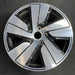 19" PORSCHE TAYCAN 20-24 19x8 5 spoke silver black Original OEM Wheel Rim - Front View