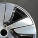 19" PORSCHE TAYCAN 20-24 19x8 5 spoke silver black Original OEM Wheel Rim - Close-Up Detail