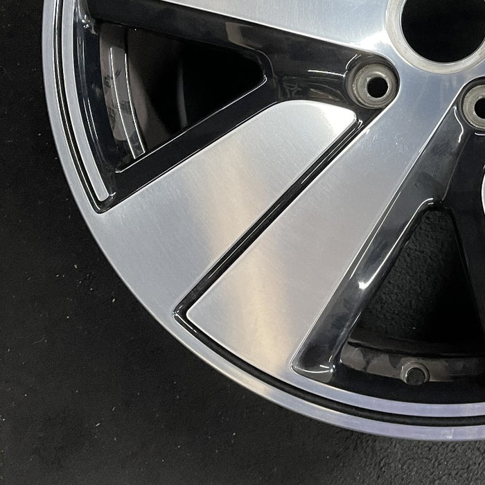 19" PORSCHE TAYCAN 20-24 19x8 5 spoke silver black Original OEM Wheel Rim - Additional View