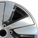 19" PORSCHE TAYCAN 20-24 19x8 5 spoke silver black Original OEM Wheel Rim - Side Profile