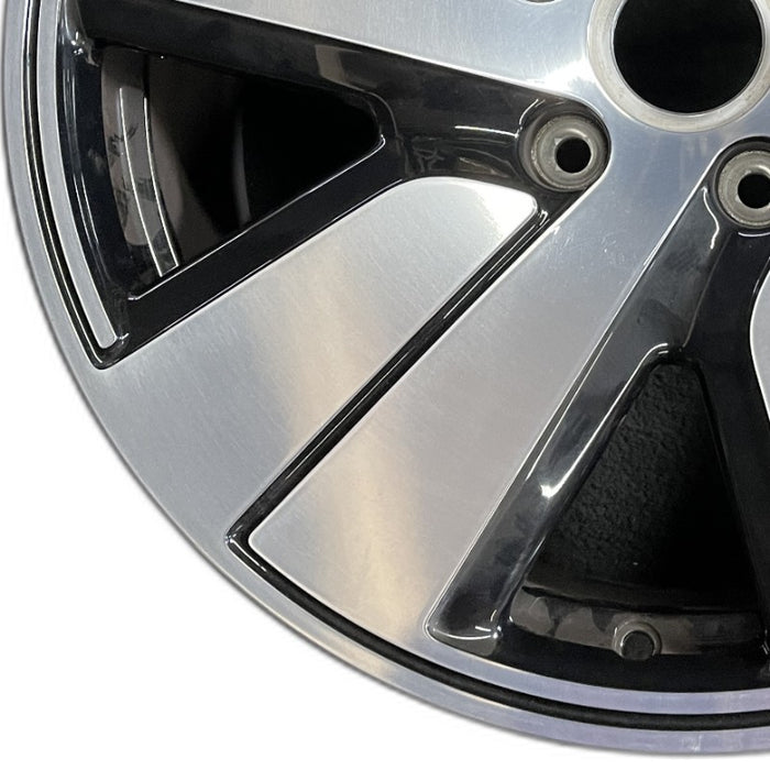 19" PORSCHE TAYCAN 20-24 19x8 5 spoke silver black Original OEM Wheel Rim - Back View