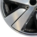 19" PORSCHE TAYCAN 20-24 19x8 5 spoke silver black Original OEM Wheel Rim - Back View