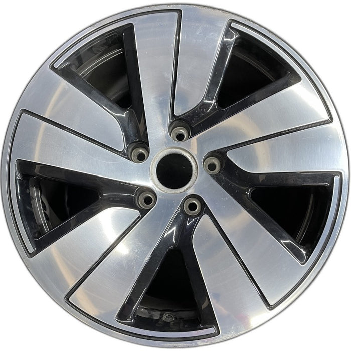19" PORSCHE TAYCAN 20-24 19x10 5 spoke silver black Original OEM Wheel Rim - Front View