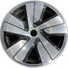 19" PORSCHE TAYCAN 20-24 19x10 5 spoke silver black Original OEM Wheel Rim - Front View