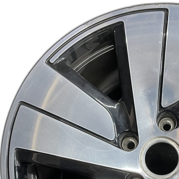 19" PORSCHE TAYCAN 20-24 19x10 5 spoke silver black Original OEM Wheel Rim - Angle View