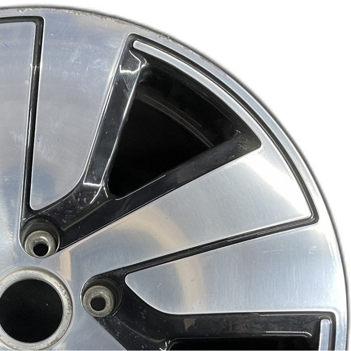 19" PORSCHE TAYCAN 20-24 19x10 5 spoke silver black Original OEM Wheel Rim - Side Profile