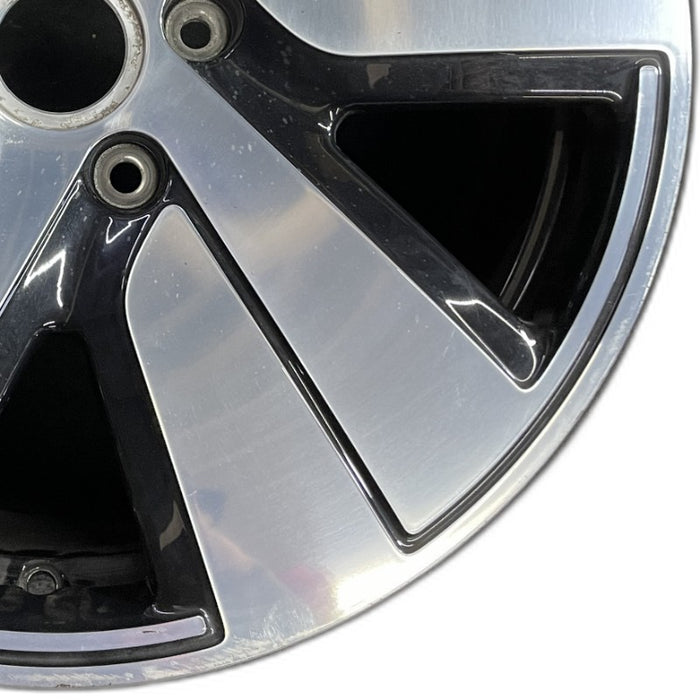 19" PORSCHE TAYCAN 20-24 19x10 5 spoke silver black Original OEM Wheel Rim - Close-Up Detail