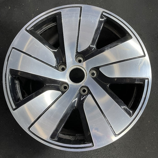 19" PORSCHE TAYCAN 20-24 19x10 5 spoke silver black Original OEM Wheel Rim - Front View