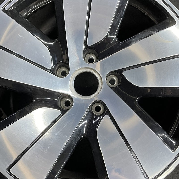 19" PORSCHE TAYCAN 20-24 19x10 5 spoke silver black Original OEM Wheel Rim - Angle View