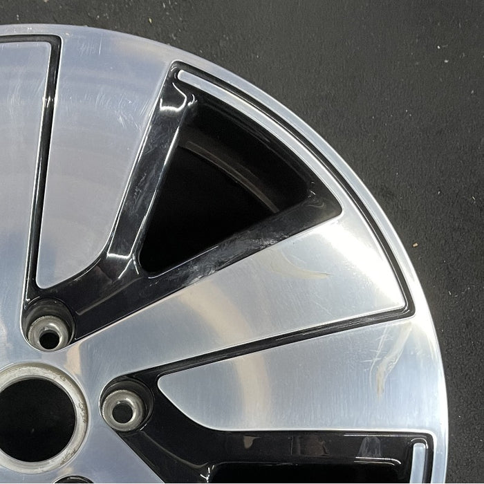 19" PORSCHE TAYCAN 20-24 19x10 5 spoke silver black Original OEM Wheel Rim - Close-Up Detail