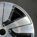 19" PORSCHE TAYCAN 20-24 19x10 5 spoke silver black Original OEM Wheel Rim - Close-Up Detail
