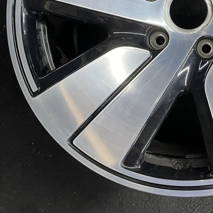 19" PORSCHE TAYCAN 20-24 19x10 5 spoke silver black Original OEM Wheel Rim - Additional View