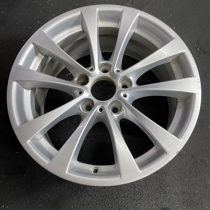 17" BMW 320i 12-13 , 17x7.5 , 5 spoke, V spoke, narrow spoke edge Original OEM - Side Profile