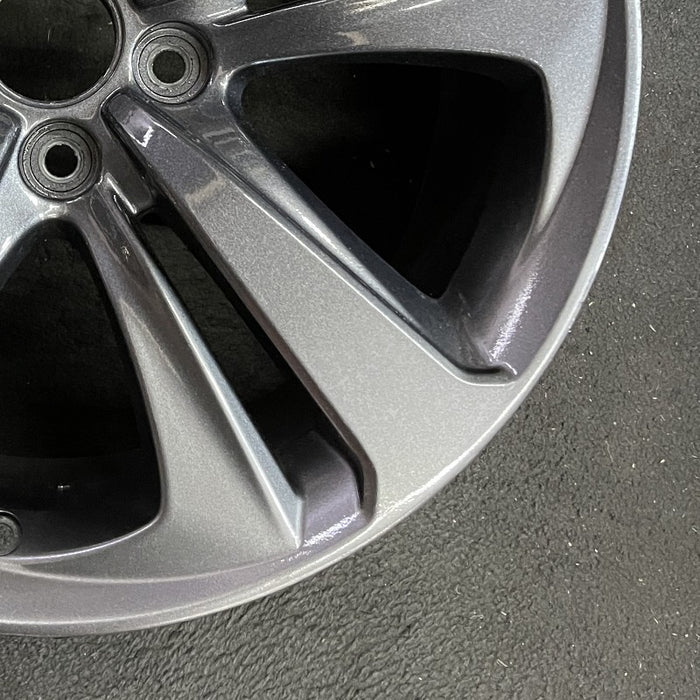 19" TLX 21-23 19x8.5 5 double spoke charcoal gray Original OEM Wheel Rim - Back View
