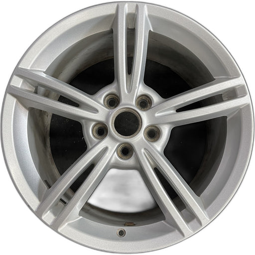 19" CORVETTE 08 19x10 , 5 double spoke, silver Original OEM Wheel Rim - Front View