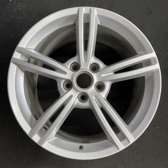19" CORVETTE 08 19x10 , 5 double spoke, silver Original OEM Wheel Rim - Angle View