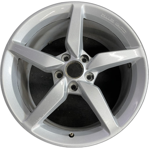 19" CORVETTE 14-15 rear, 19x10, silver Original OEM Wheel Rim - Front View