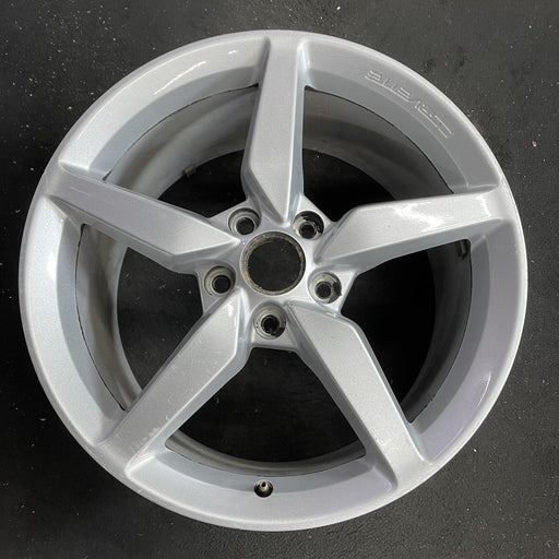 19" CORVETTE 14-15 rear, 19x10, silver Original OEM Wheel Rim - Angle View