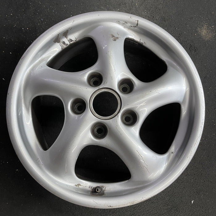 17" PORSCHE 911 00-01 17x7, Carrera Original OEM Wheel Rim - Angle View