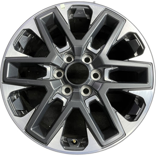 20" SEQUOIA 23-24 20x8 open spoke 6 spoke machined face with black pockets - Front View