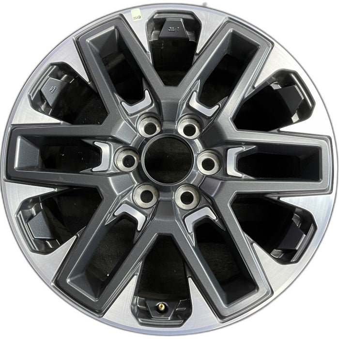 20" SEQUOIA 23-24 20x8 open spoke 6 spoke machined face with black pockets - Front View